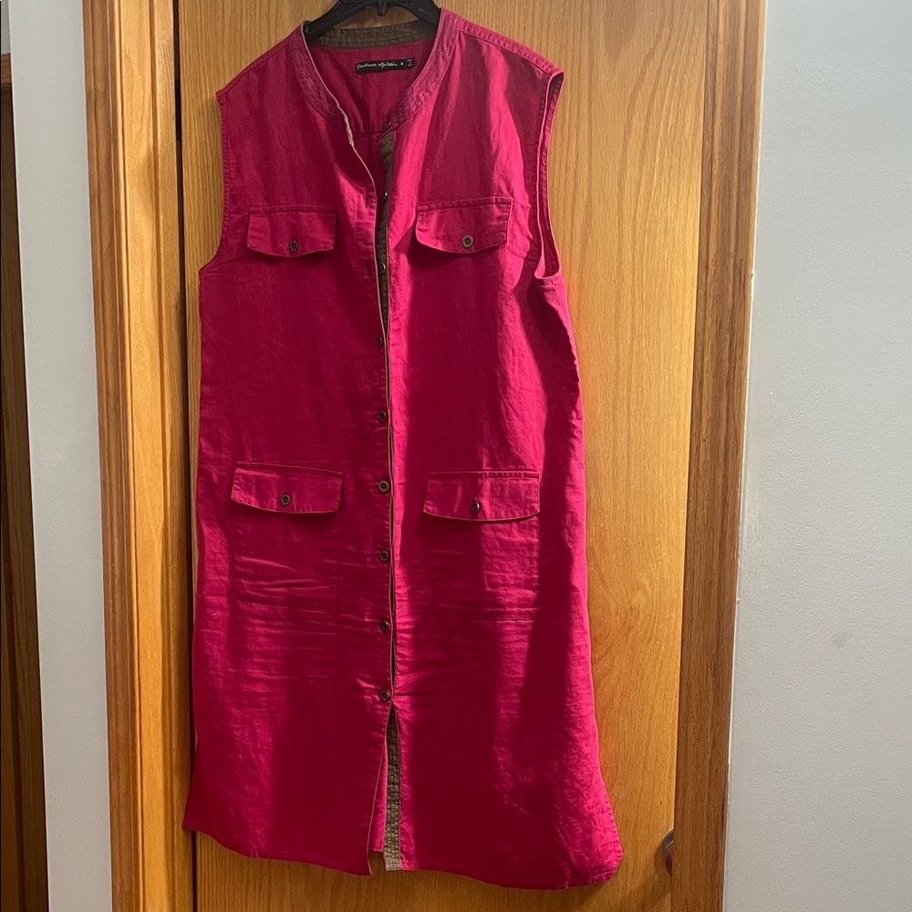Gudrun Sjoden fushia Sleeveless Midi Dress